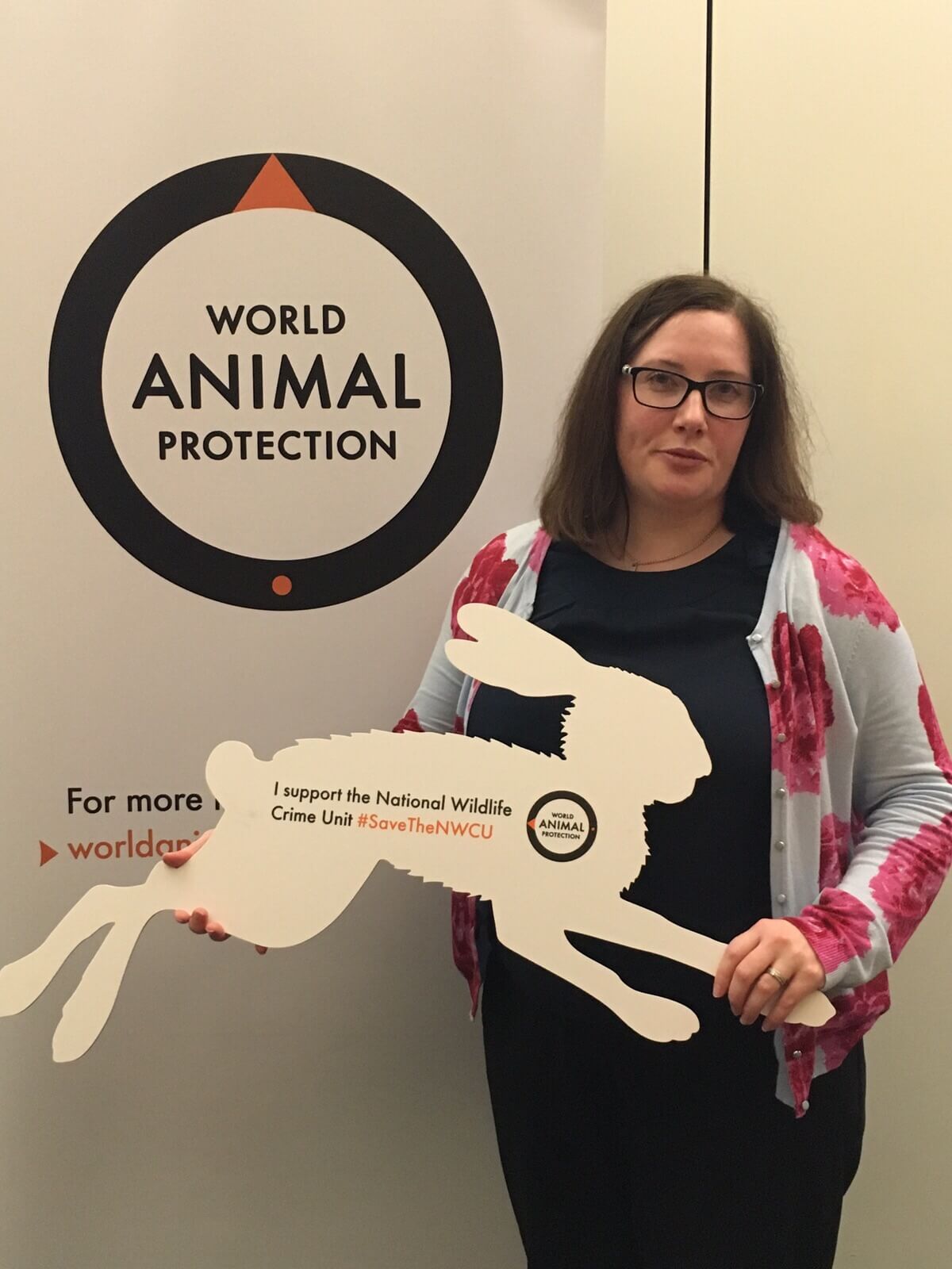 Emma joins World Animal Protection at Parliament to save the National Wildlife Crime Unit